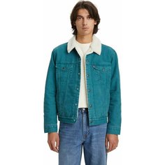 Джинсовая куртка Levis Men Type III Sherpa Trucker Jacket, размер M, бирюзовый Levis®