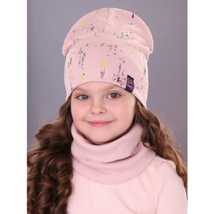 Шапка бини Поляярик, размер 48-50, пудровый/розовый