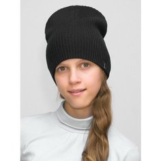 Шапка бини LanaCaps Вито, размер 56-58, черный