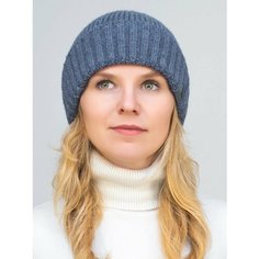 Шапка бини LanaCaps Каспий, размер 56-58, джинс