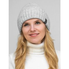 Шапка бини LanaCaps Каспий, размер 56-58, светло-серый