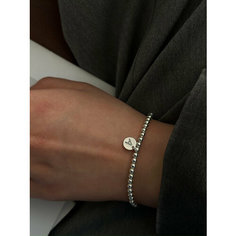 Подвеска LU Jewel, серебро, 925 проба, гравировка, родирование, размер 1 см.