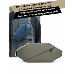 Сумка поясная , коричневый Нет бренда