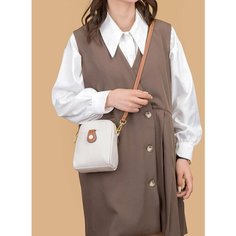 Сумка кросс-боди , фактура матовая, зернистая, белый kma Style