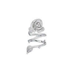 Кольцо переплетенное caviar jewellery, фианит, размер 17, ширина 17 мм, серебристый