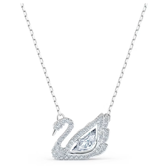 Колье SWAROVSKI, кристаллы Swarovski, Swarovski Zirconia, длина 38 см, серебряный