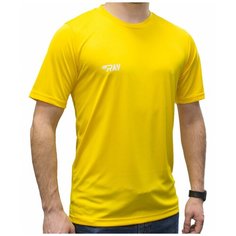 Футболка спортивная RAY (Men) мужская спортивная для бега, желтый, размер 46, Желтый