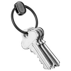 Ключница Orbitkey, гладкая фактура, черный