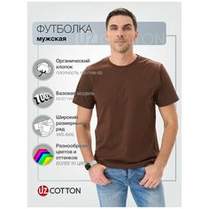 Футболка Uzcotton Premium, размер 48-50\L, шоколад