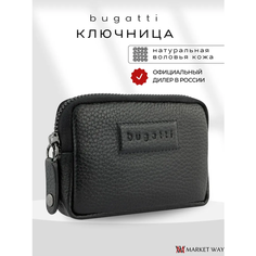 Ключница Bugatti, тиснение, черный