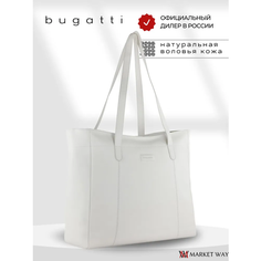 Сумка Bugatti, фактура зернистая, белый