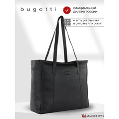 Сумка Bugatti, фактура зернистая, черный