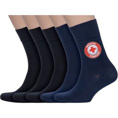 Носки RuSocks, комплект, 5 пар, размер 25-27, микс 3