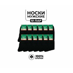 Носки Белорусские, комплект, 10 пар, размер 25(39-40), черный