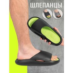Шлепанцы , размер 42-43, зеленый, черный Runsoon