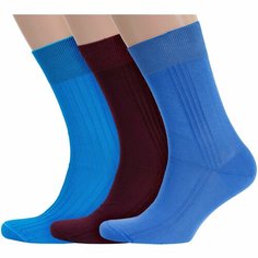Носки RuSocks, комплект, 3 пары, размер 25, рис. 01/03, микс 27