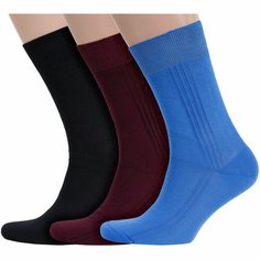 Носки RuSocks, комплект, 3 пары, размер 27, рис. 03/04, микс 31