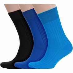 Носки RuSocks, комплект, 3 пары, размер 25, рис. 01/03, микс 28