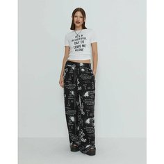 Брюки Gloria Jeans Ready! Steady! Go!, размер 12-14л/158-164, белый/черный