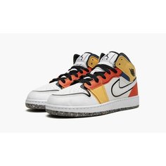 Кроссовки NIKE Air Jordan 1 Mid SE, размер 7Y US, белый