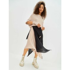 Юбка Lesnikova Design, размер 46-48, черный/бежевый