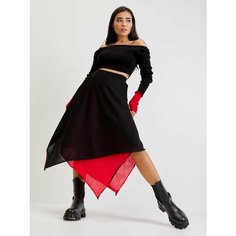 Юбка Lesnikova Design, размер 40-44, черный/красный
