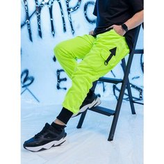 Брюки спортивные ТИП, размер XXL, лайм