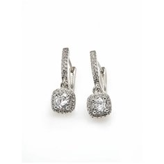 Серьги с подвесками Shine & Beauty, кристаллы Swarovski, размер 20 мм, серебряный