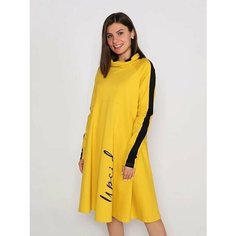 Платье Style Margo, размер 44, горчичный/черный