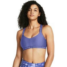 Топ спортивный Under Armour Crossback Low Bra, 1 шт., размер XS, фиолетовый/белый