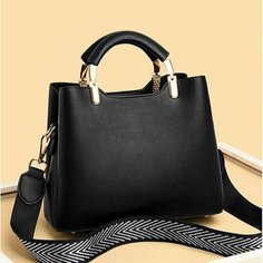 Сумка тоут , фактура матовая, гладкая, черный Нет бренда