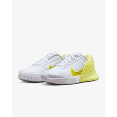 Кроссовки NIKE NikeCourt Air Zoom Vapor Pro 2, размер 37.5 EU / 23.5 СМ, белый, черный, желтый, серый