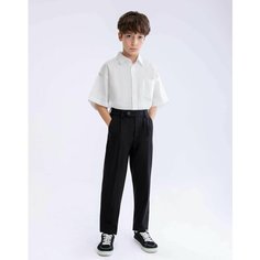 Школьная рубашка Gloria Jeans, размер 6-8л/122-128, белый