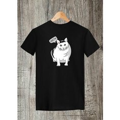 Футболка Zerosell Смешной Кот Мем, размер XXXL, чёрный