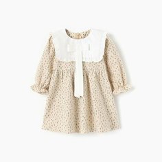 Сарафан Minaku MINAKU: Cotton collection BABY, размер 92/98, бежевый/белый