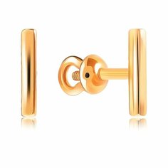 Серьги пусеты VALTERA, серебро, 925 проба, золочение, , золотистый