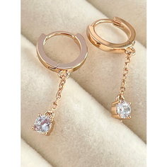 Серьги с подвесками XUPING JEWELRY, циркон, золотой