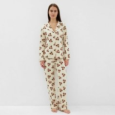 Пижама Kaftan, размер 52/54, бежевый