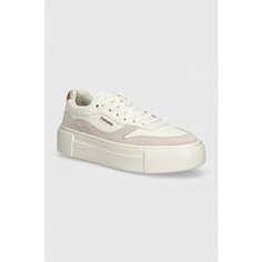 Кроссовки CALVIN KLEIN, размер 39 EU, белый/бежевый/бордовый