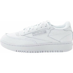 Кеды Reebok Club Classic Double W, полнота F (EU)/ на среднюю стопу, размер 5,5 US, белый-серый