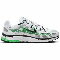 Кроссовки NIKE P-6000, размер 44, белый/серый/зеленый