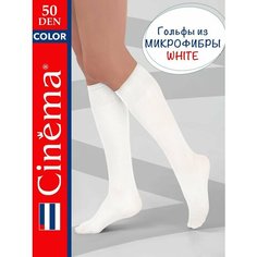 Гольфы Cinema белые Осень-Зима 2024, 50 den, размер one size, bianco