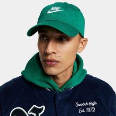 Бейсболка NIKE CLUB UNSTRUCTURED FUTURA WASH CAP, размер 59/63, зеленый