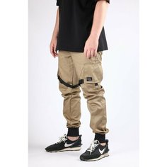 Брюки джоггеры BLK CROWN, размер L, бежевый