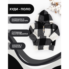 Худи Снолики, размер 68, черный/белый