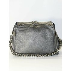 Сумка кросс-боди Finsa, фактура гладкая, серый графит