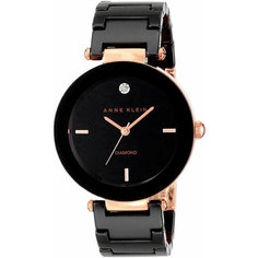 Наручные часы ANNE KLEIN Ceramic Diamond, черный/золотой