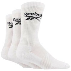 Носки Reebok, комплект, 3 пары, размер 43/45 EU, белый