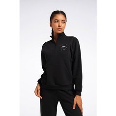 Свитшот Reebok, размер XS INT, , черный