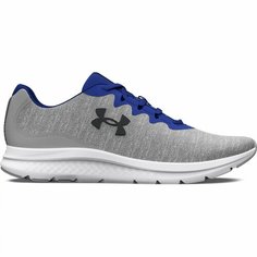 Кроссовки Under Armour UA Charged Impulse 3 Knit, полнота F (EU)/ на среднюю стопу, размер 8 US, серый/синий